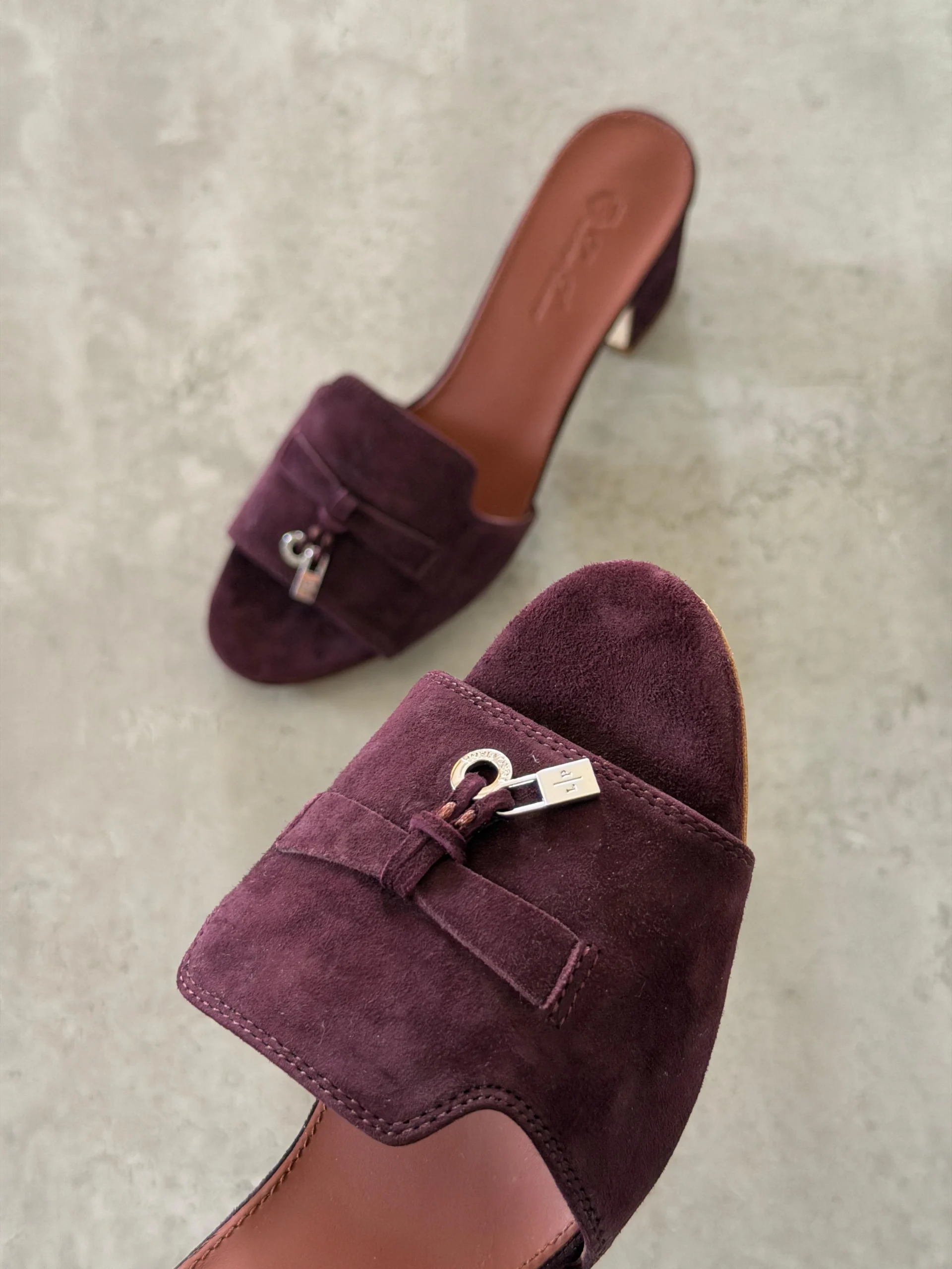 Loro Piana Summer Charms 55 Mule Sandals in Suede Goatskin - Image 5