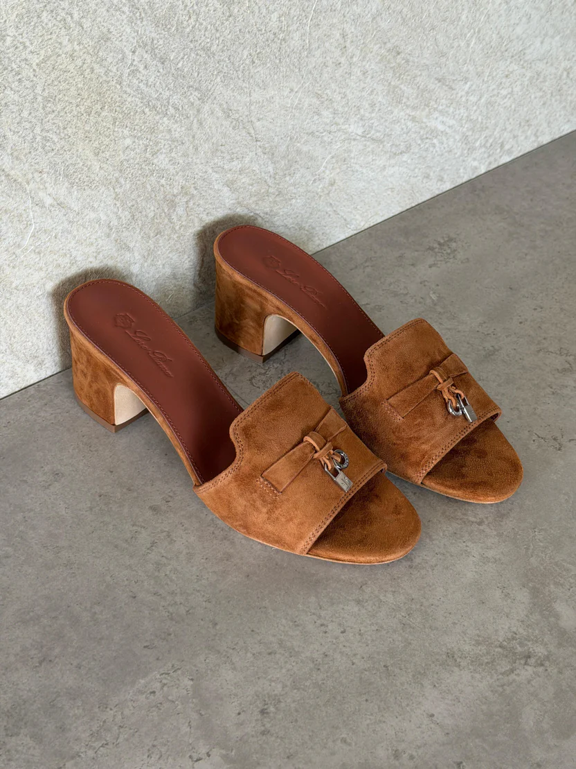 Loro Piana Summer Charms 55 Mule Sandals in Suede Goatskin - Image 6