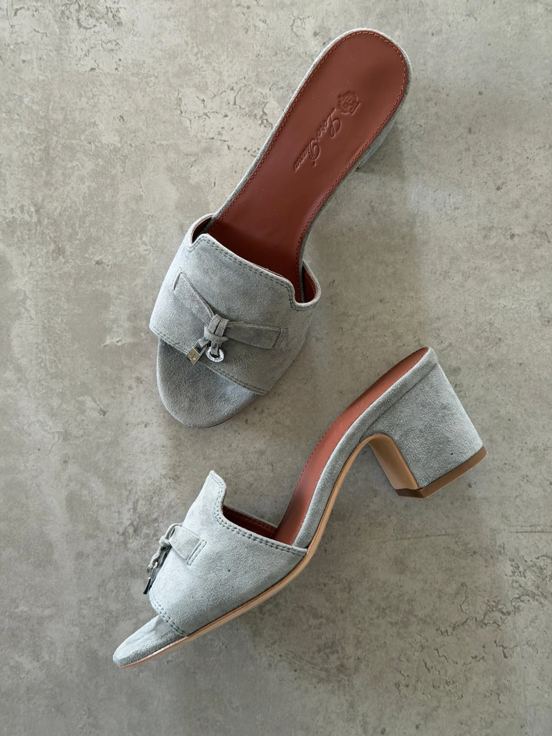 Loro Piana Summer Charms 55 Mule Sandals in Suede Goatskin - Image 7