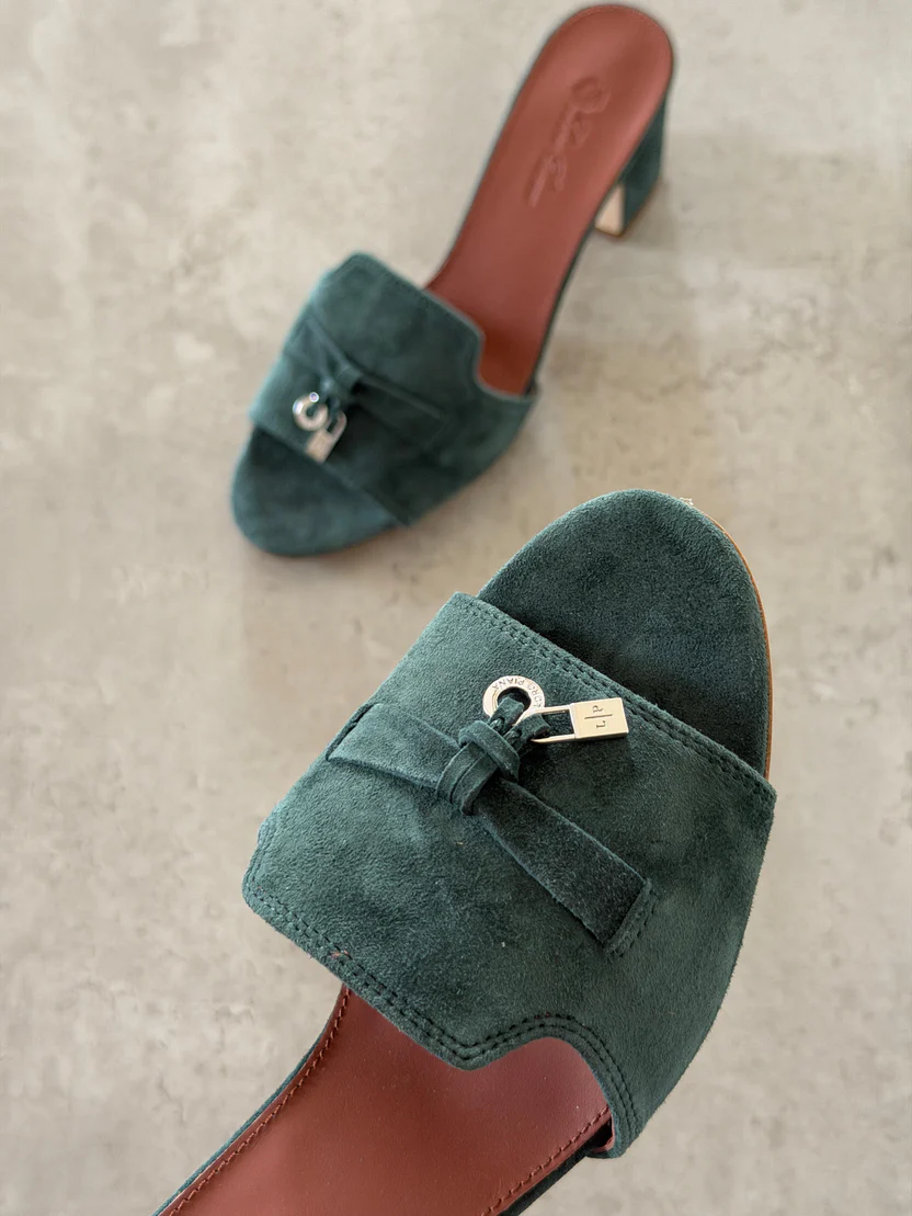 Loro Piana Summer Charms 55 Mule Sandals in Suede Goatskin - Image 8