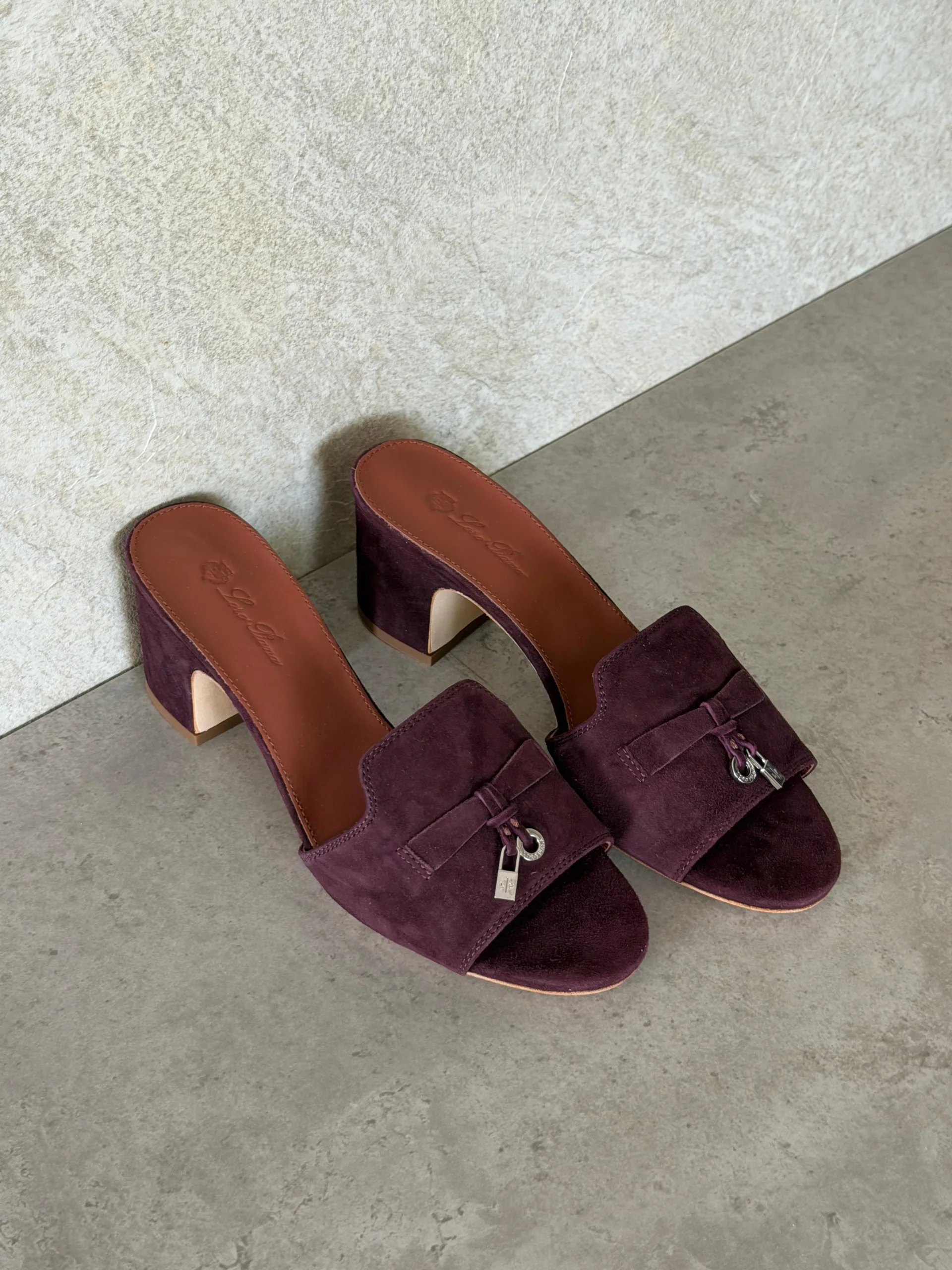 Loro Piana Summer Charms 55 Mule Sandals in Suede Goatskin - Image 9