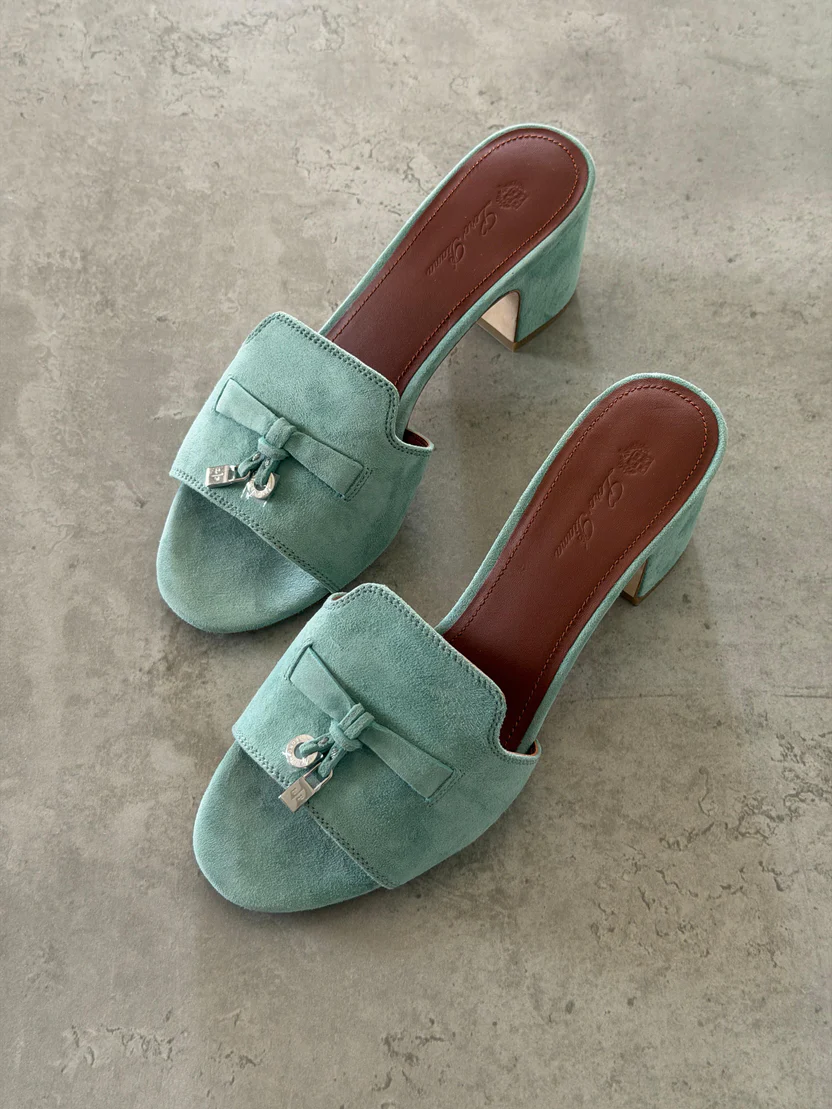 Loro Piana Summer Charms 55 Mule Sandals in Suede Goatskin - Image 10