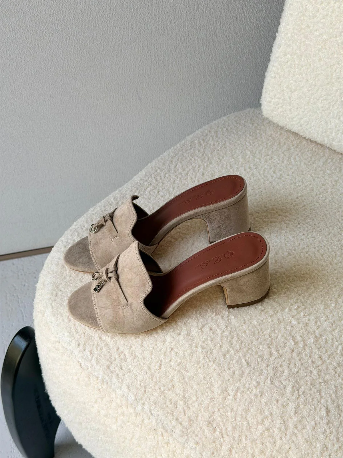 Loro Piana Summer Charms 55 Mule Sandals in Suede Goatskin - Image 13