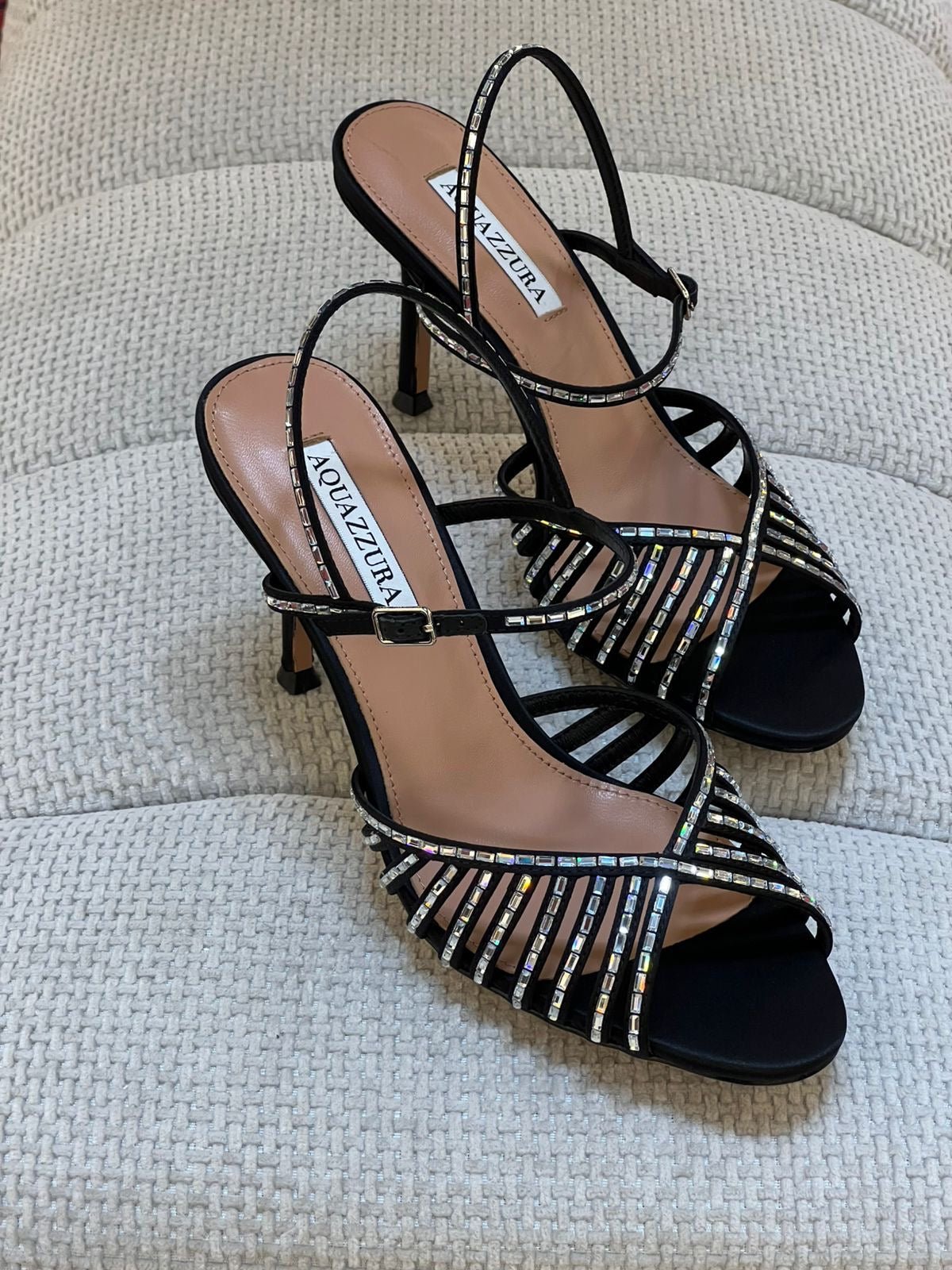 Aquazzura Hold Me Embellished Stiletto Sandals - Image 2