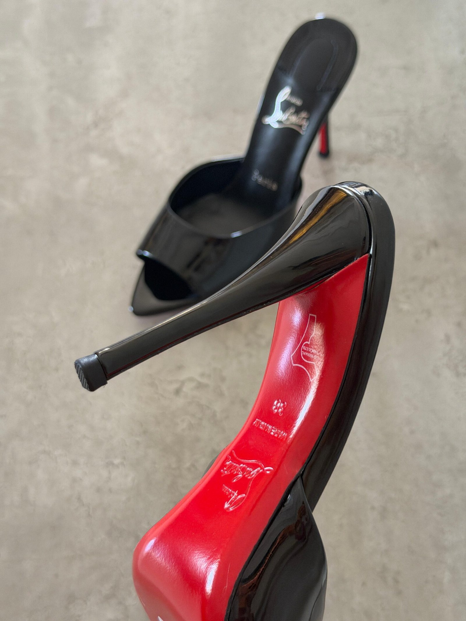 Christian Louboutin Black Me Dolly 100 Mule Sandals - Image 5