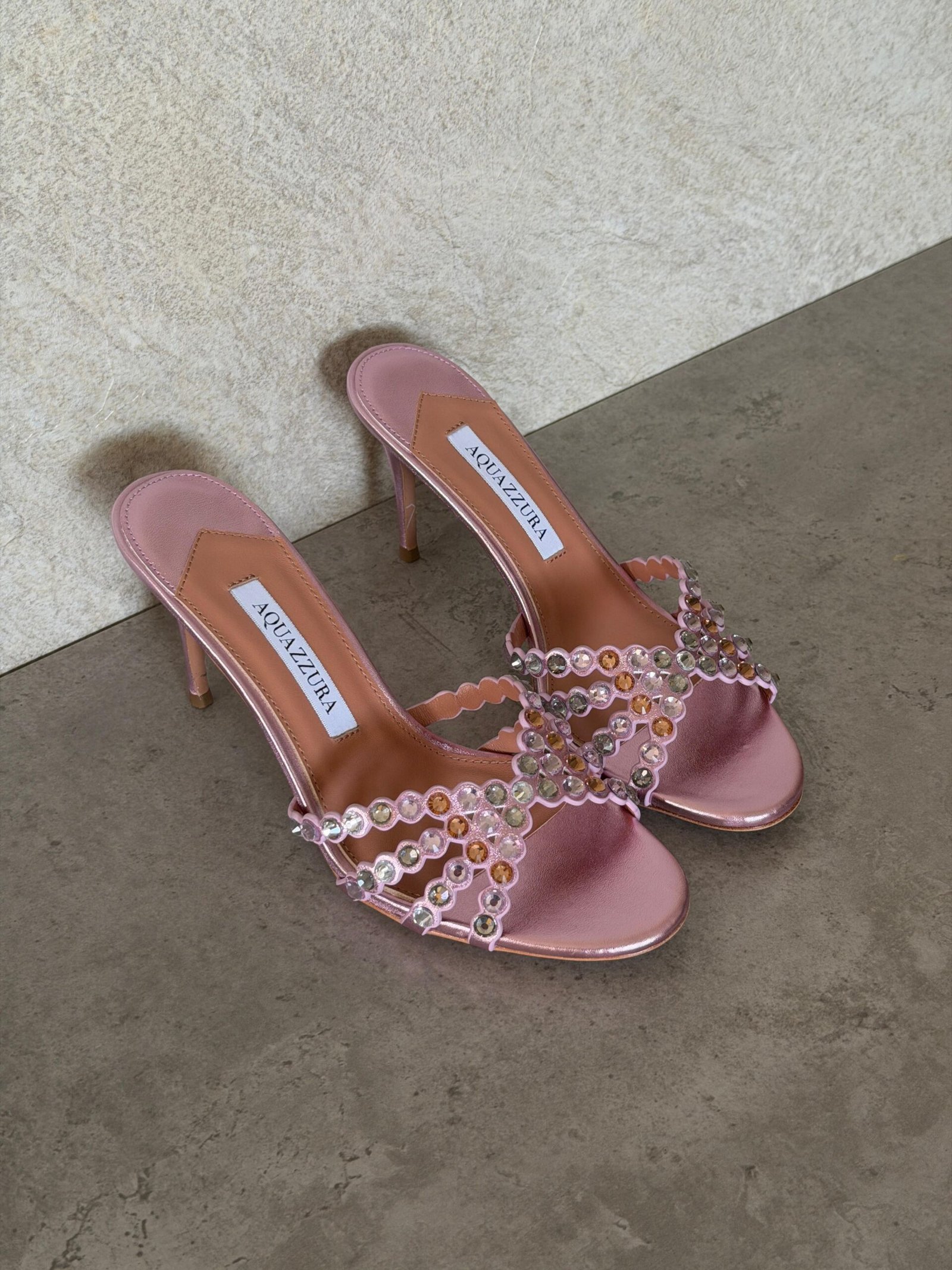 Aquazzura Embellished Tequila Mules 75 - Image 8