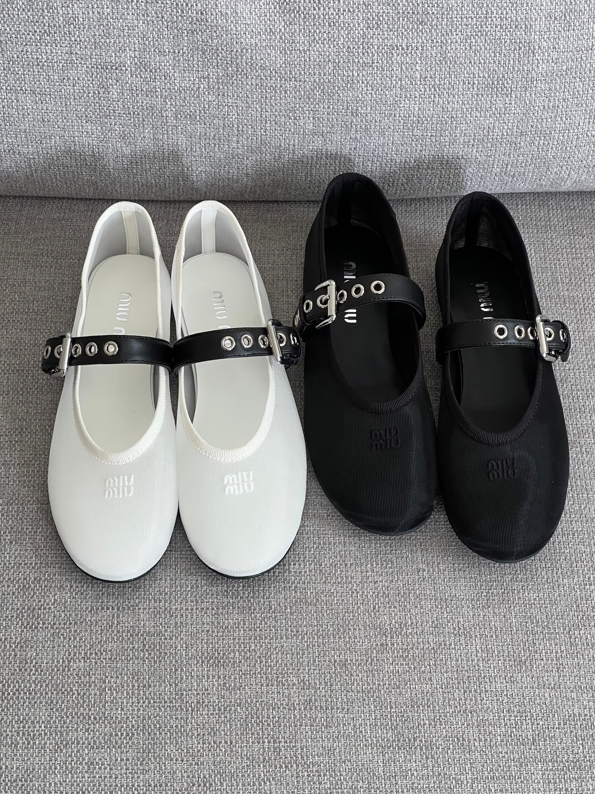 Miu Miu Mesh Fabric Ballerinas - Image 3