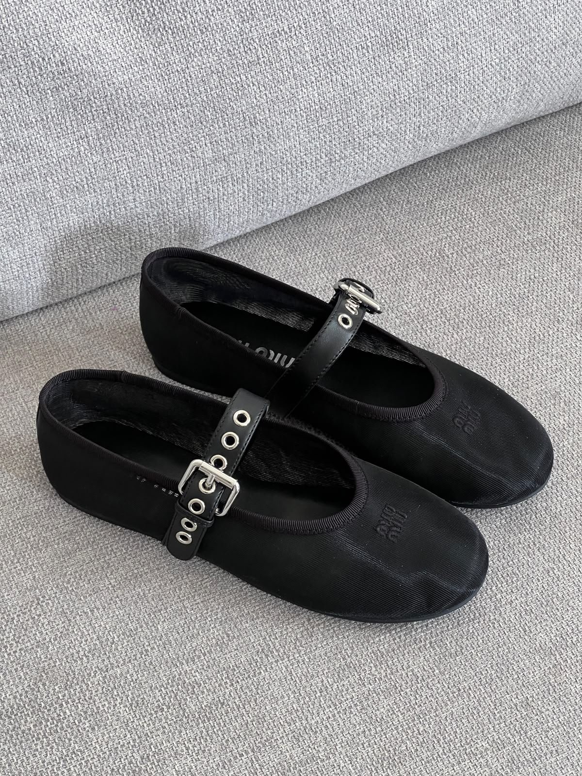 Miu Miu Mesh Fabric Ballerinas - Image 2