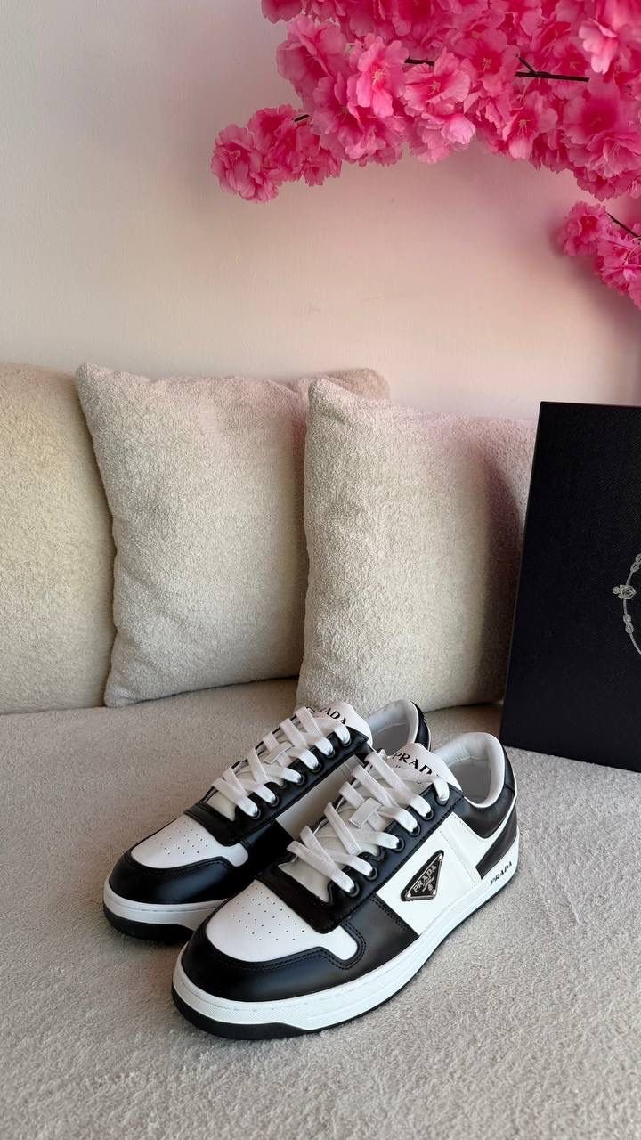 Prada Downtown Leather Sneakers
