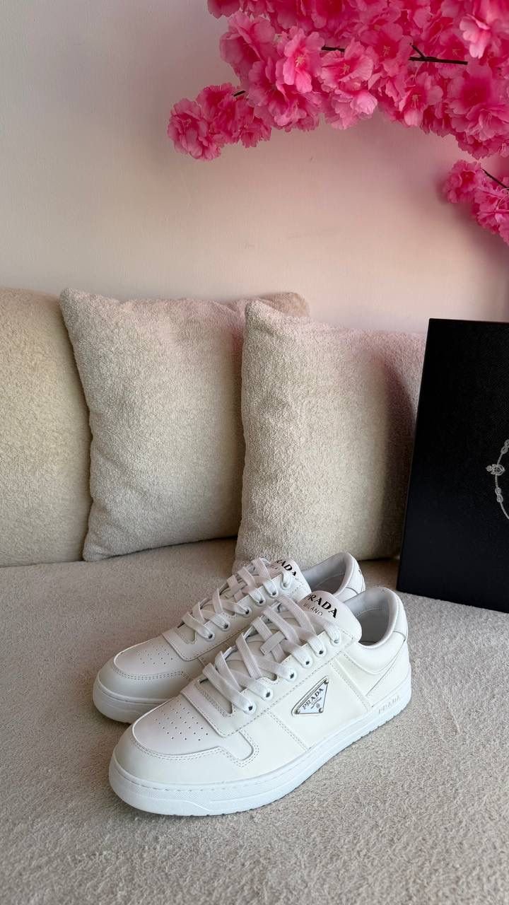 Prada Downtown Leather Sneakers - Image 2