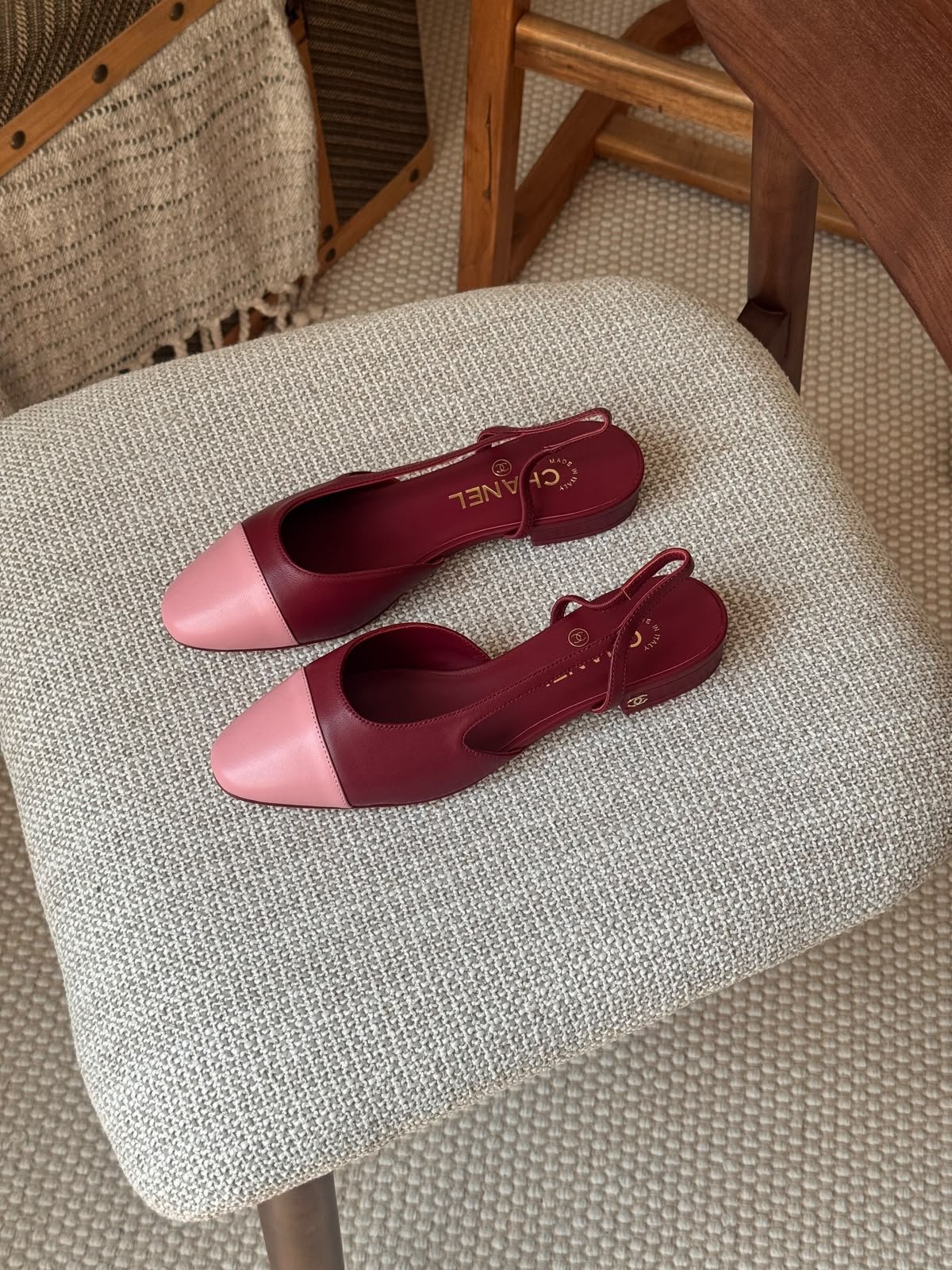 Chanel slingback pumps flats