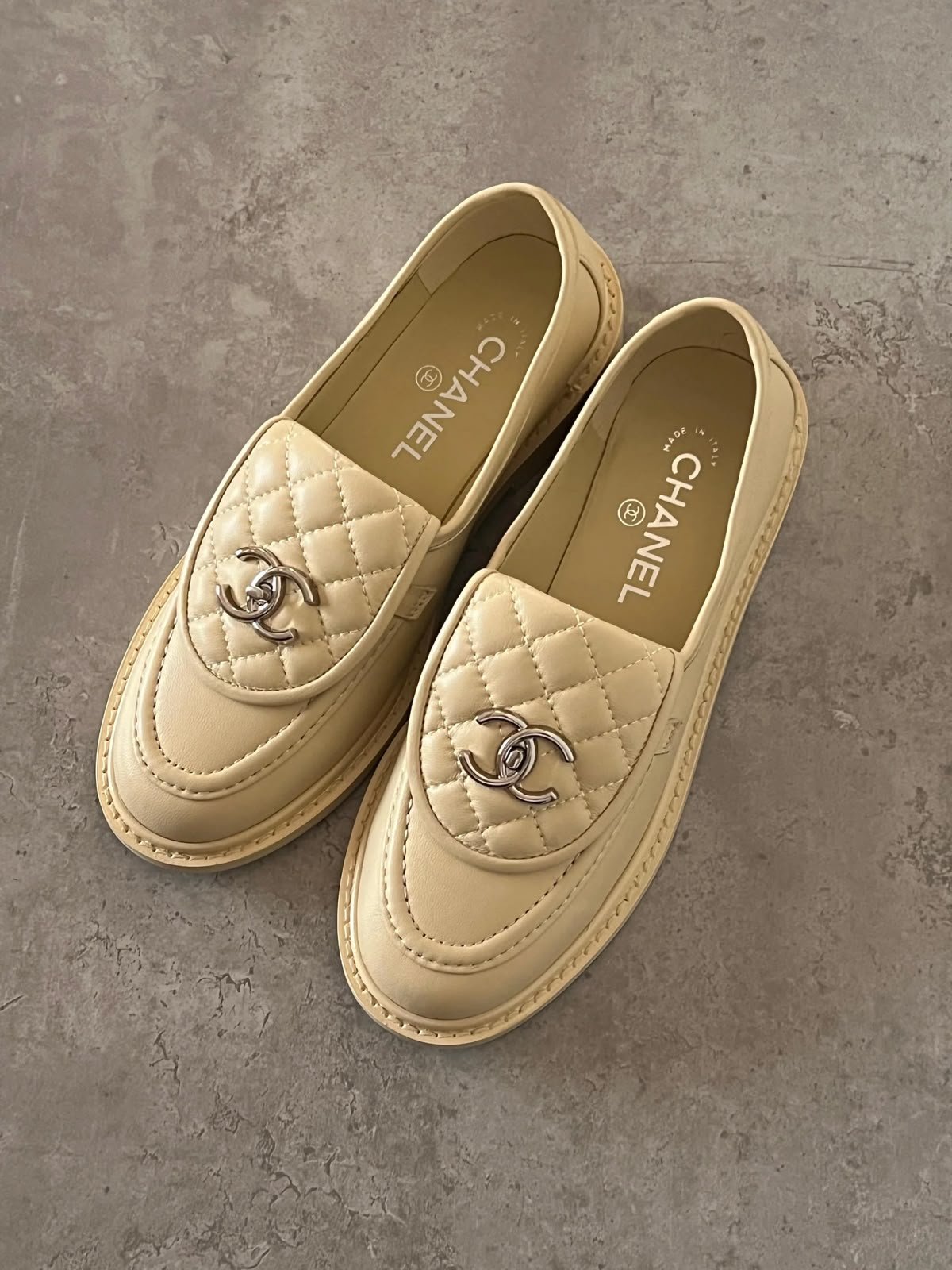 Chanel Quilted Lambskin Loafers - Image 3